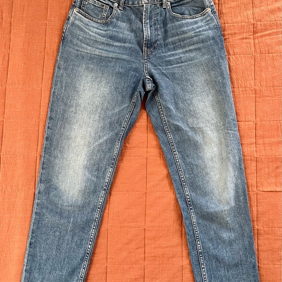 Everlane Curvy Cheeky Straight Jean 26 Blue Raw Hem - Picture 2 of 5